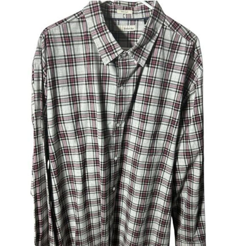 Hawker Rye Long Sleeve Button Up Mens 3XL Check‎ Shirt 100% Cotton